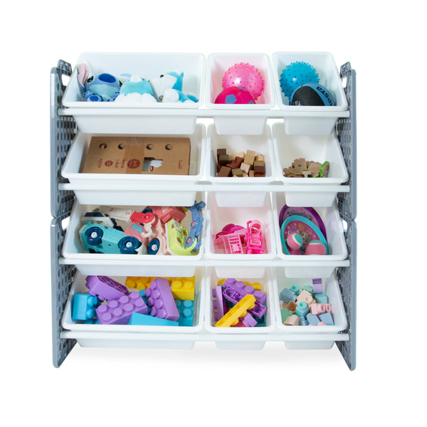 UNiPLAY 12 Bins Toy Storage Organizer - Gray (UB45612)