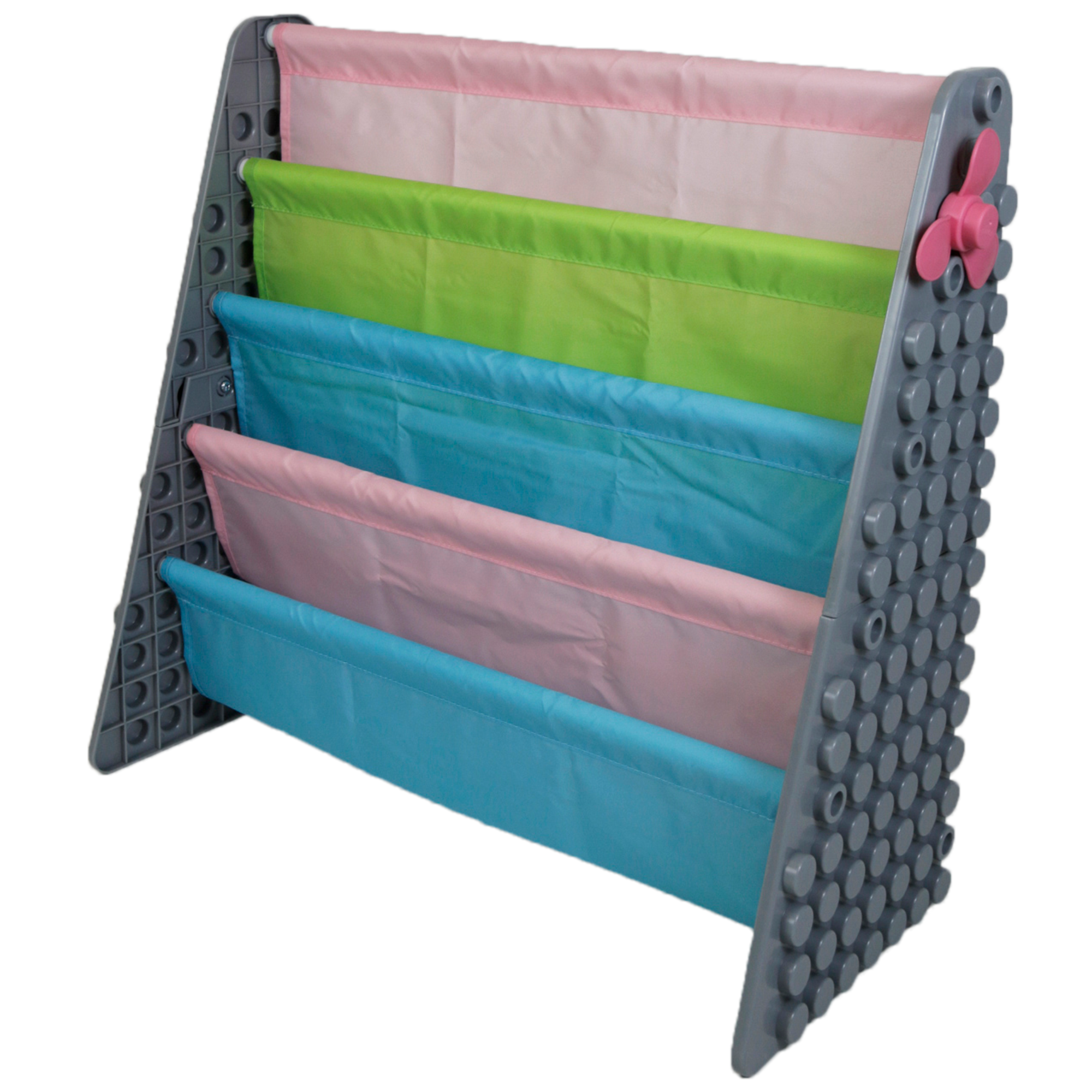 UNiPLAY Kids 4-Tier Book Storage Organizer - Pink (#UB4312PK)