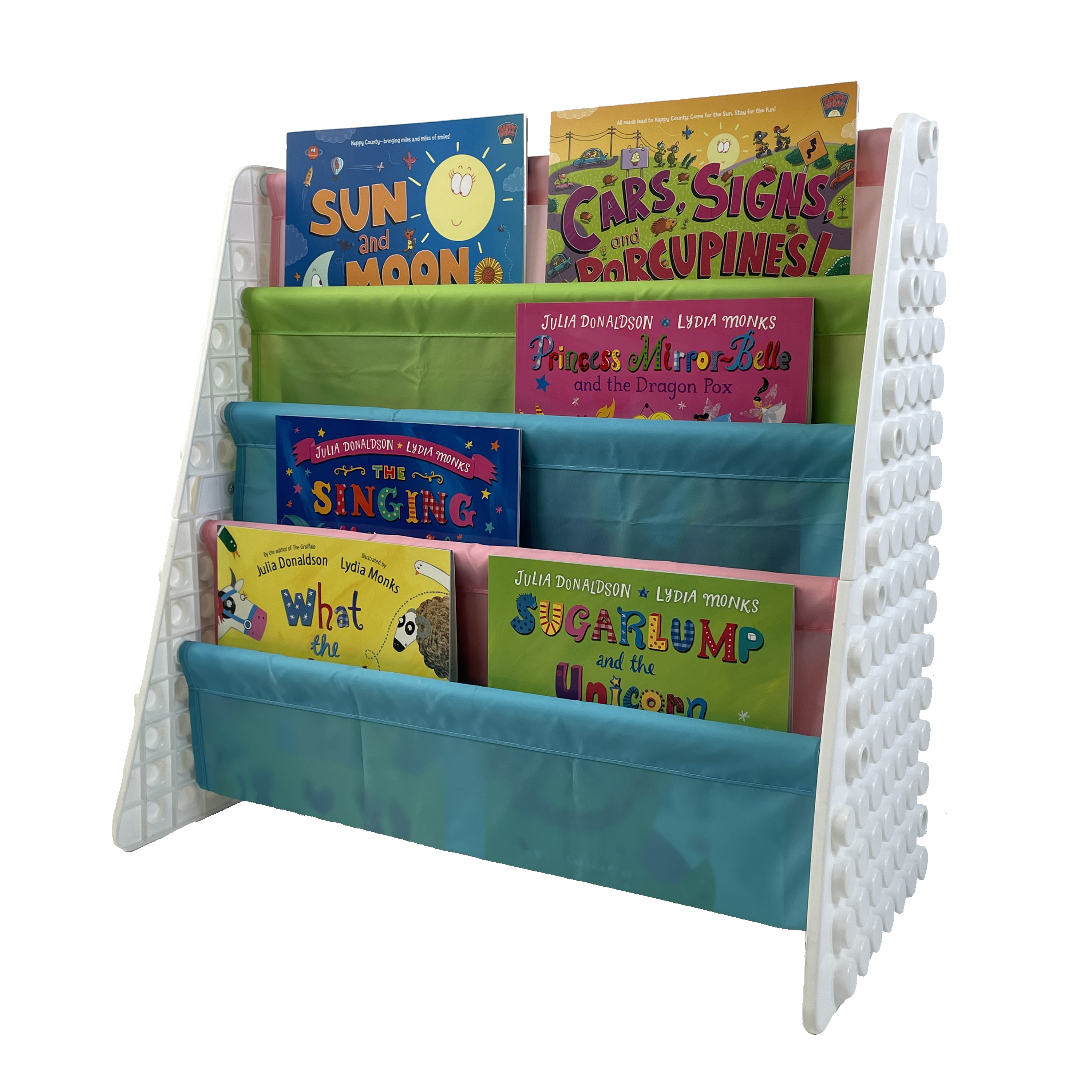 UNiPLAY Kids 4-Tier Book Storage Organizer - Pink (#UB4311PK)
