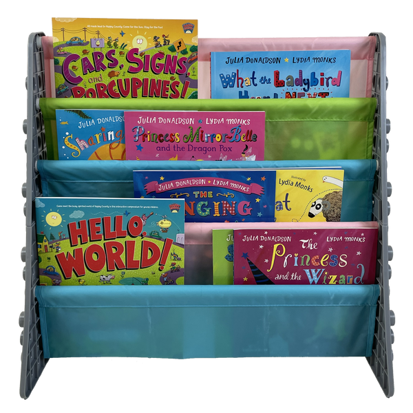 UNiPLAY Kids 4-Tier Book Storage Organizer - Pink (#UB4312PK)
