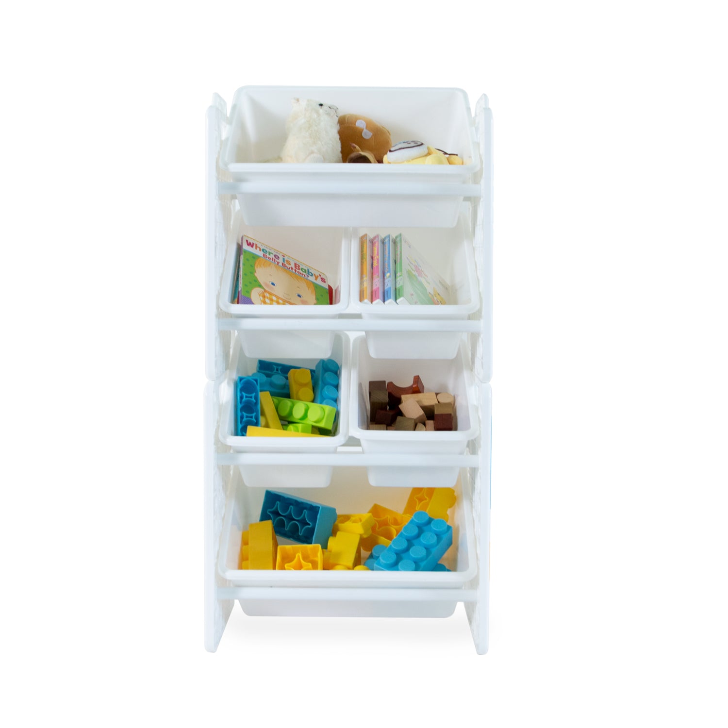 UNiPLAY 6 Bins Toy Storage Organizer - White (UB45511)