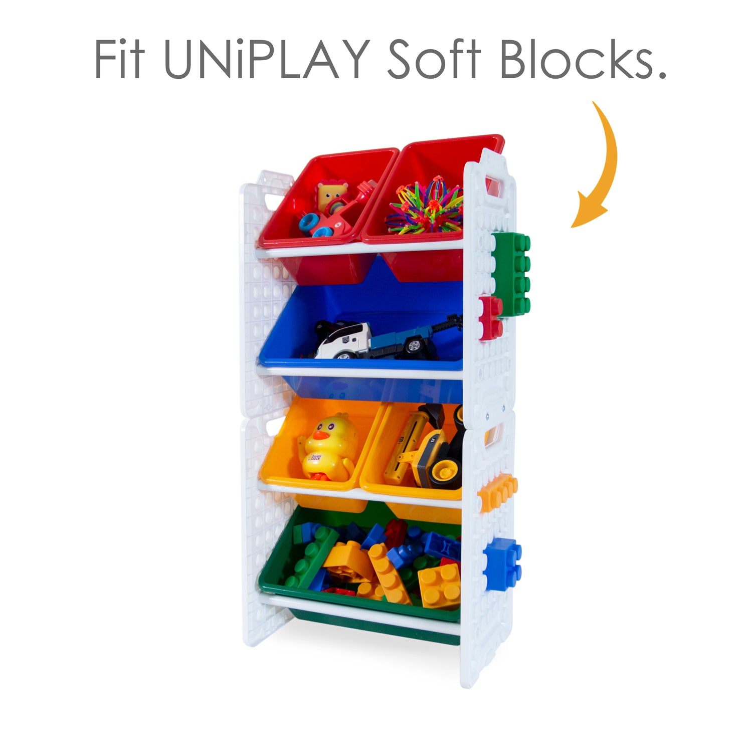 UNiPLAY 6 Bins Toy Storage Organizer - Primary (UB45521)