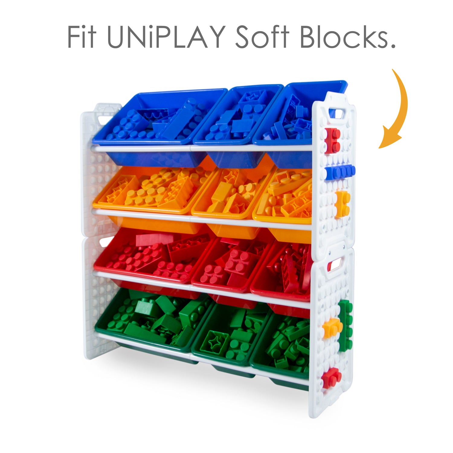 UNiPLAY 12 Bins Toy Storage Organizer - Primary (UB45621)