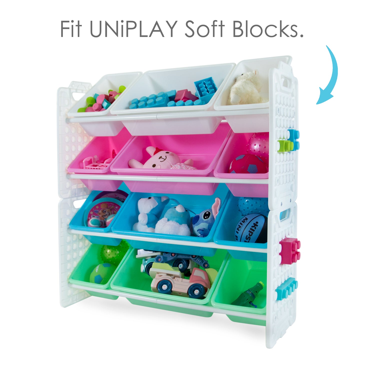 UNiPLAY 12 Bins Toy Storage Organizer - Pink (UB45631)