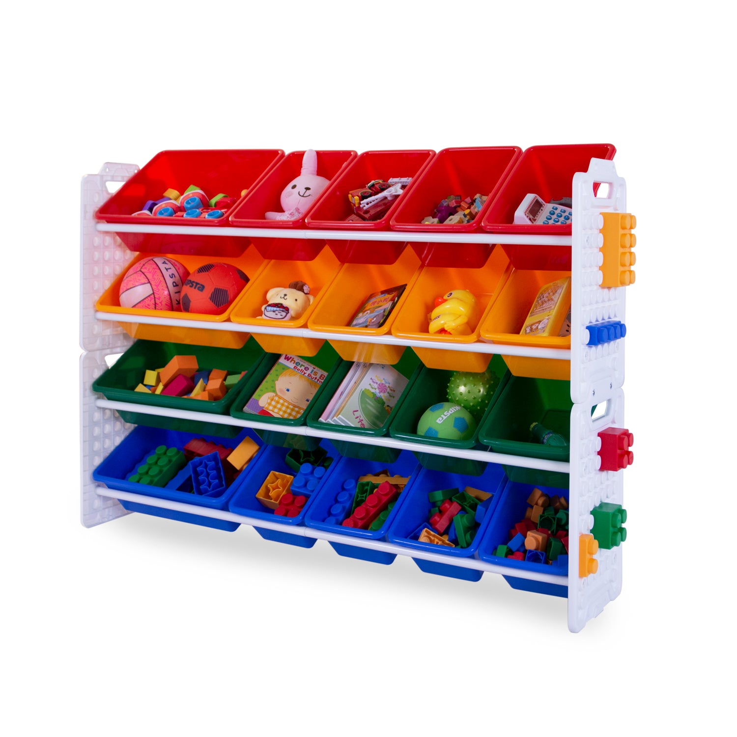 UNiPLAY 20 Bins Toy Storage Organizer - Primary (UB45821)