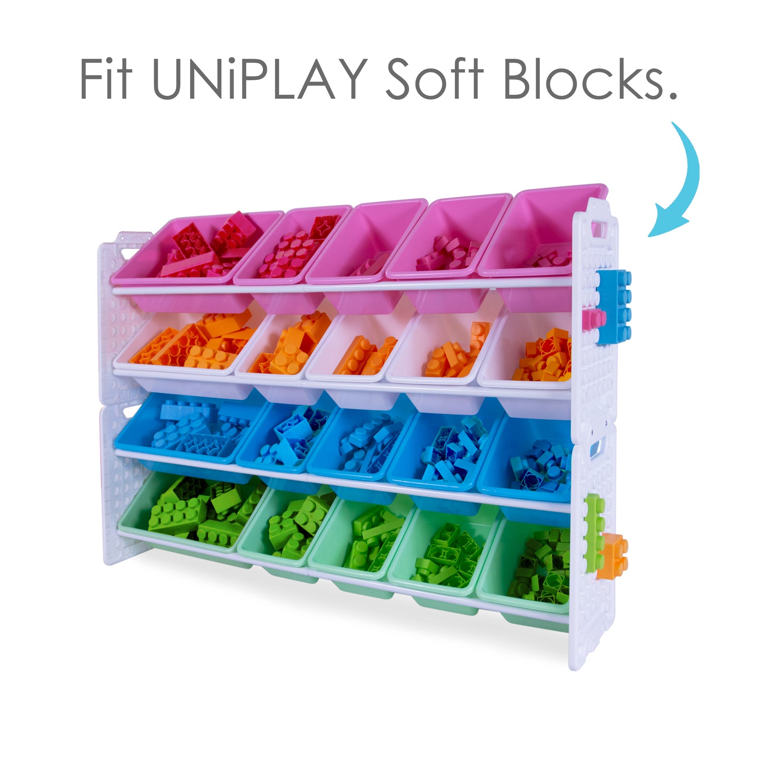 UNiPLAY 20 Bins Toy Storage Organizer - Pink (UB45831)