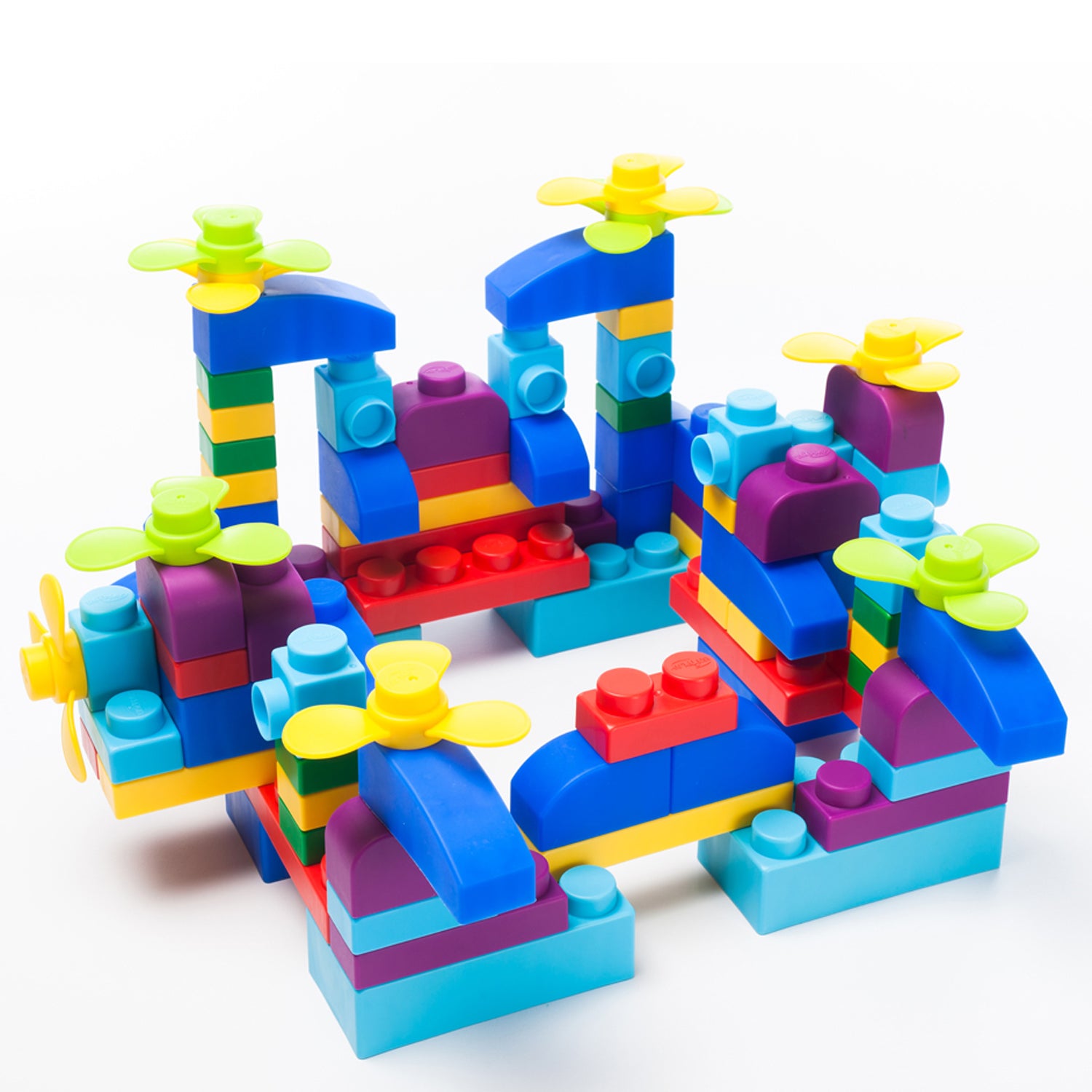 UNiPLAY Soft Building Blocks Plus Series 80pcs Primary Color (#UN40801)(6 sets a ctn)
