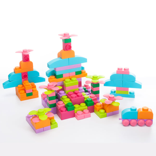 UNiPLAY Soft Building Blocks Plus Series 122pcs Pastel Color (#UN41222)