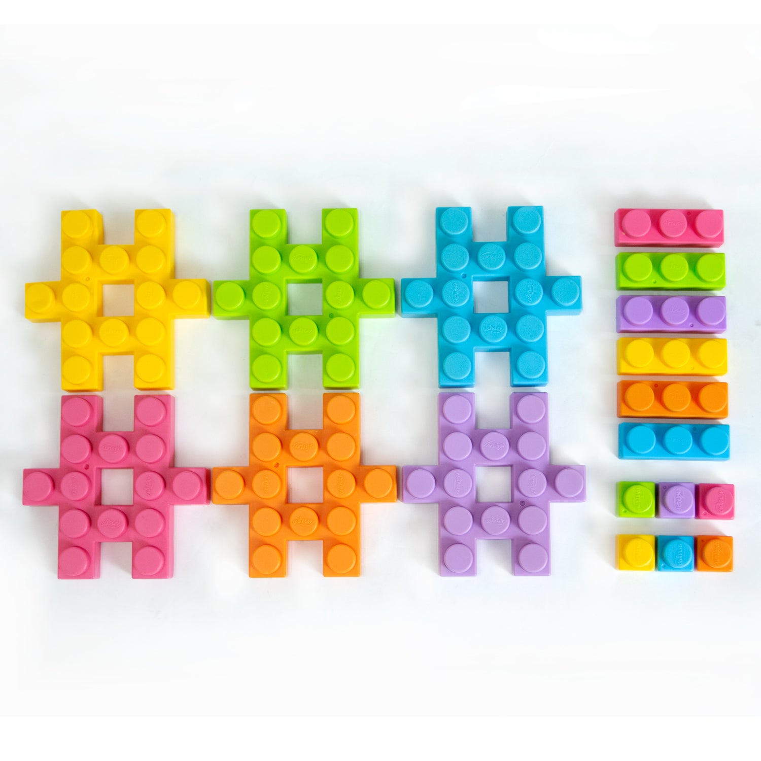 UNiPLAY Waffle Play Cube Blocks Small Cube 6pcs (#UB02S)(12 sets a ctn)