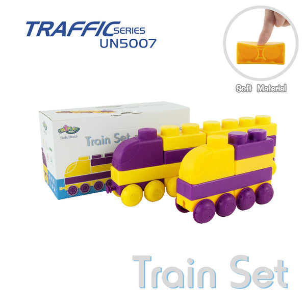 UNiPLAY Soft Building Blocks Traffic Series Train Set (#UN5007)