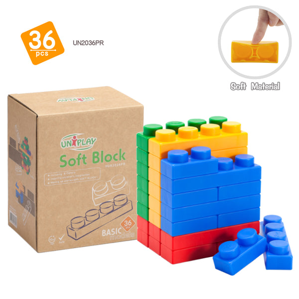 UNiPLAY Soft Building Blocks Basic Series 36pcs (#UN2036PR)
