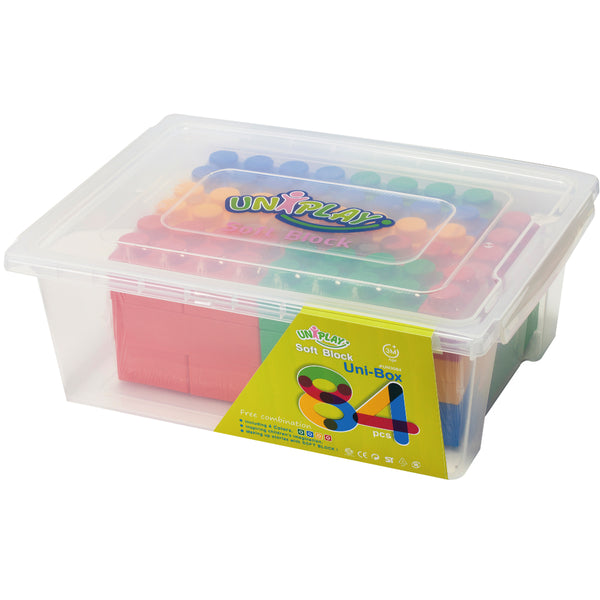UNiPLAY Soft Building Blocks UNiBOX with 84pcs Blocks (#UN3084)( 4 sets a ctn)