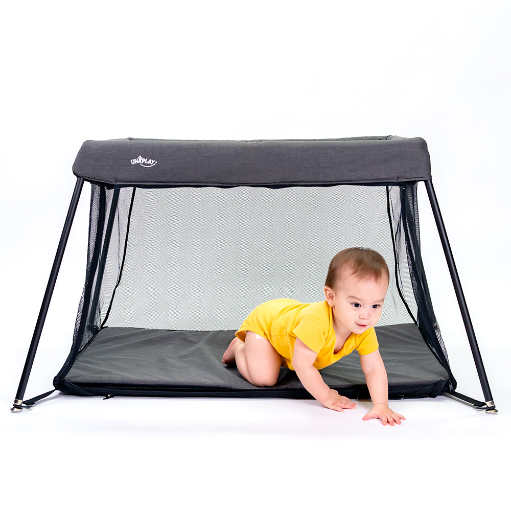 UNiPLAY Portable Lightweight Baby Playard Travel Crib with Side Zipper Door (#562CNT)